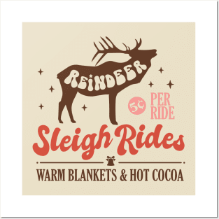 Reindeer Sleigh Rides Posters and Art